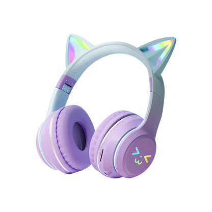 NeonKitty LED Cat Ear Headphone Kids Purple